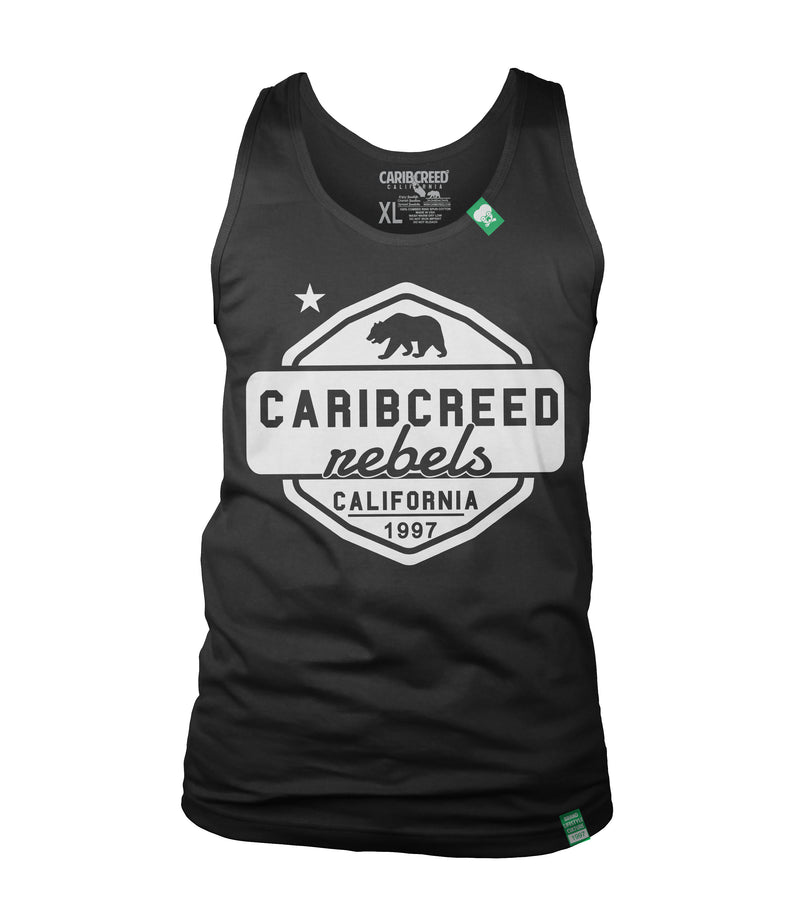 Dopeness Rebels Classic Tank - Black - CaribCreed (California) T-shirt Dispensary