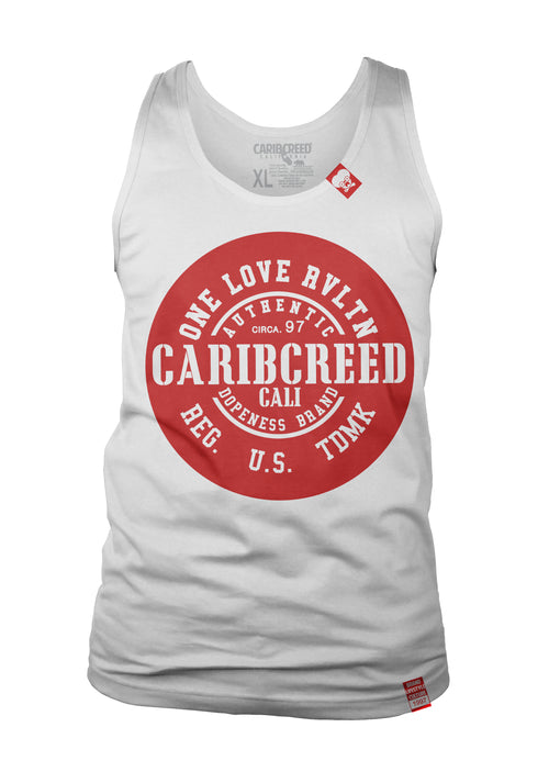 One Love RVLTN  Classic Tank -  Black | Red | White - CaribCreed (California) T-shirt Dispensary