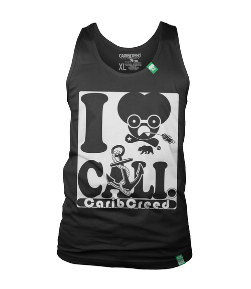 I Love Cali Classic Tanks - Red | Black | Green - CaribCreed (California) T-shirt Dispensary